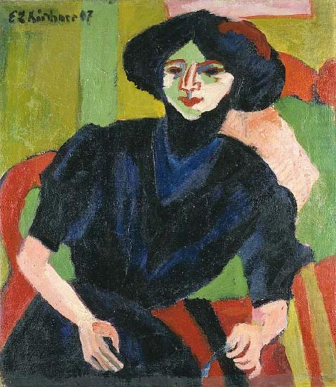 Ernst Ludwig Kirchner Portrait of a Woman china oil painting image